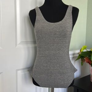 Chaser Gray Tank Style Lace Up Bodysuit - New With Tags